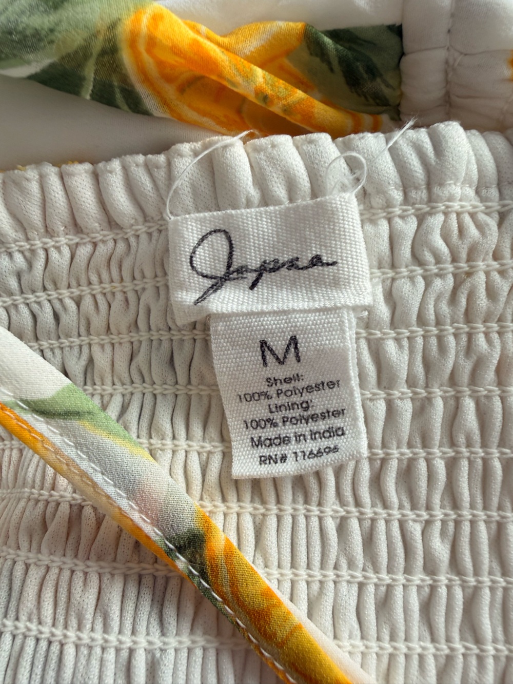 Lemon-Print White Ruffle Mini Dress - Picture 3 of 3